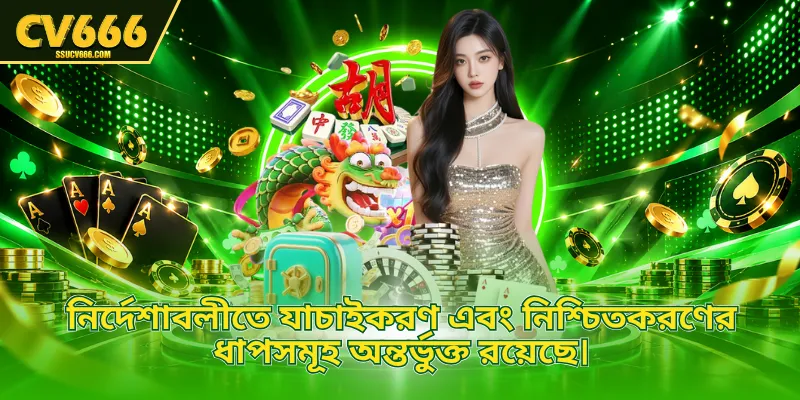নির্দেশাবলীতে যাচাইকরণ এবং নিশ্চিতকরণের ধাপসমূহ অন্তর্ভুক্ত রয়েছে।